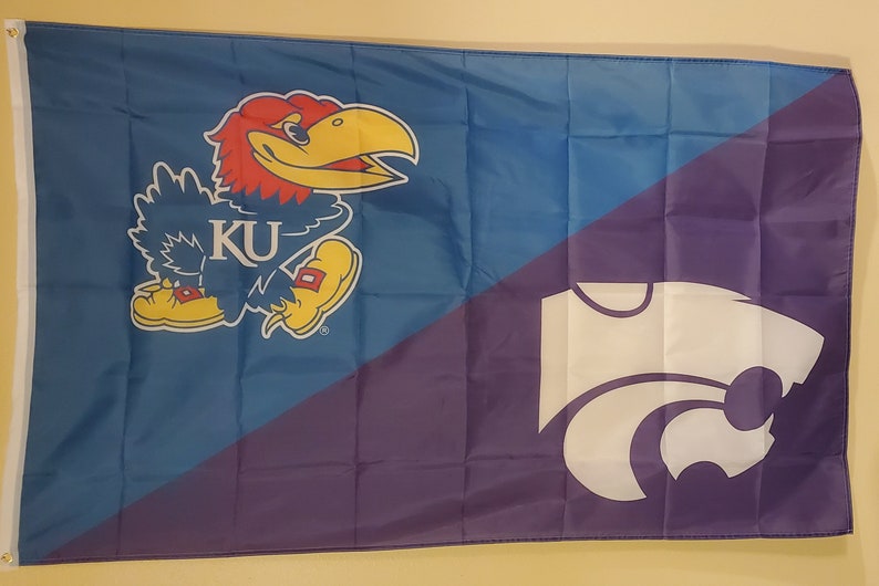 Kansas University / Kansas State House Divided 3 X 5 Flag 159 Etsy