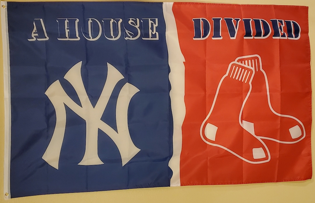 New York Yankees / Boston Red Sox House Divided 3 X 5 Flag 208 Etsy