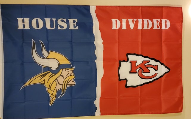 Minnesota Vikings / Kansas City House Divided 3 x 5 Flag/Banner #203