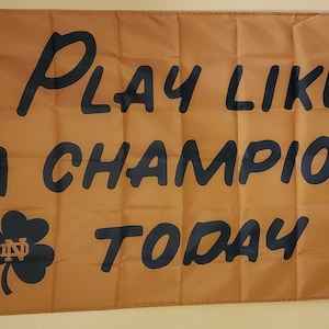 Notre Dame Fighting Irish  3 x 5 Flag #194 &quot;Play Like A Champion Today&quot;