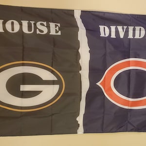 Green Bay Packers / Chicago Bears House Divided 3 x 5 Flag #156
