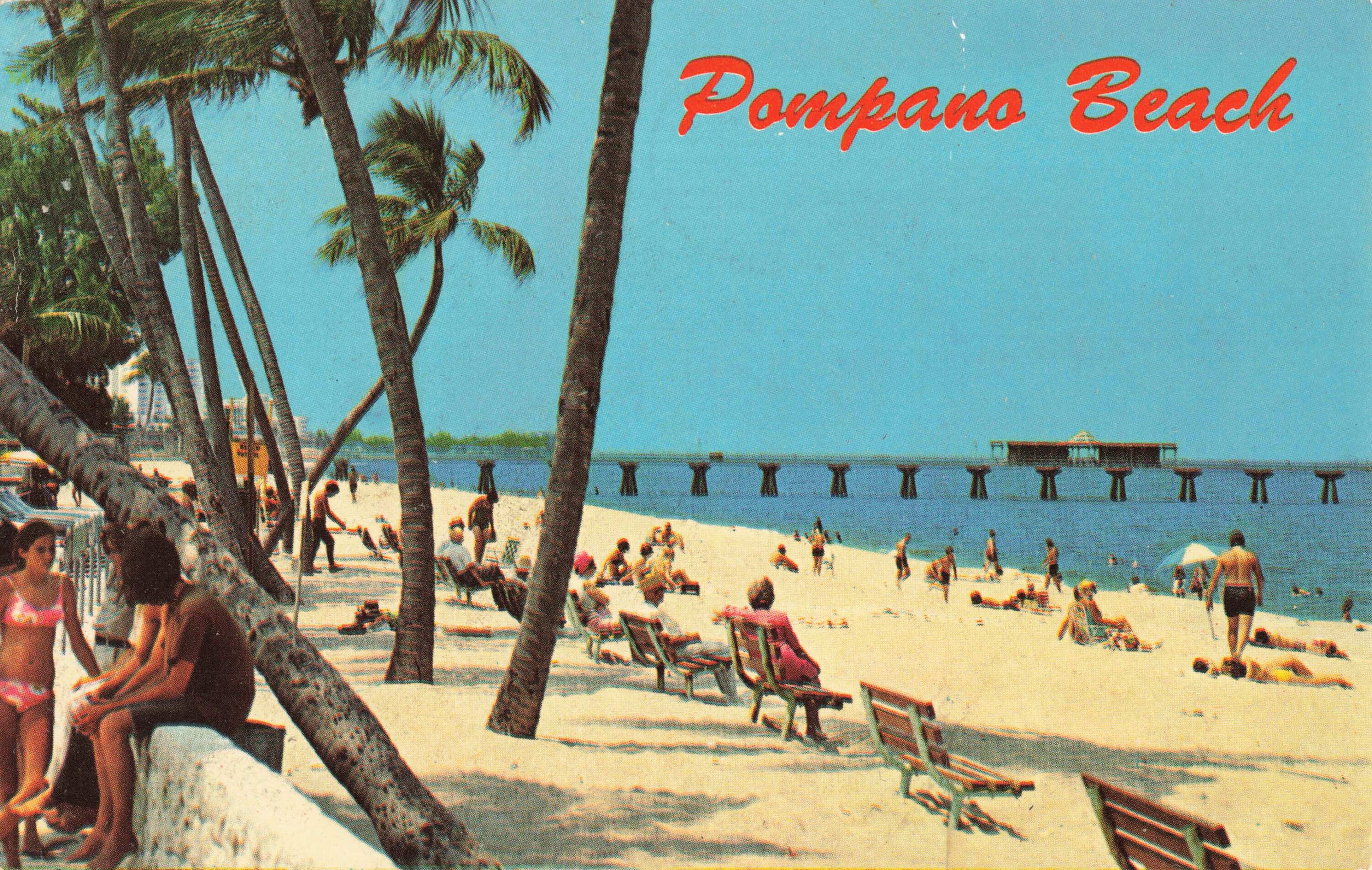 Postcard Pompano Beach Florida Etsy
