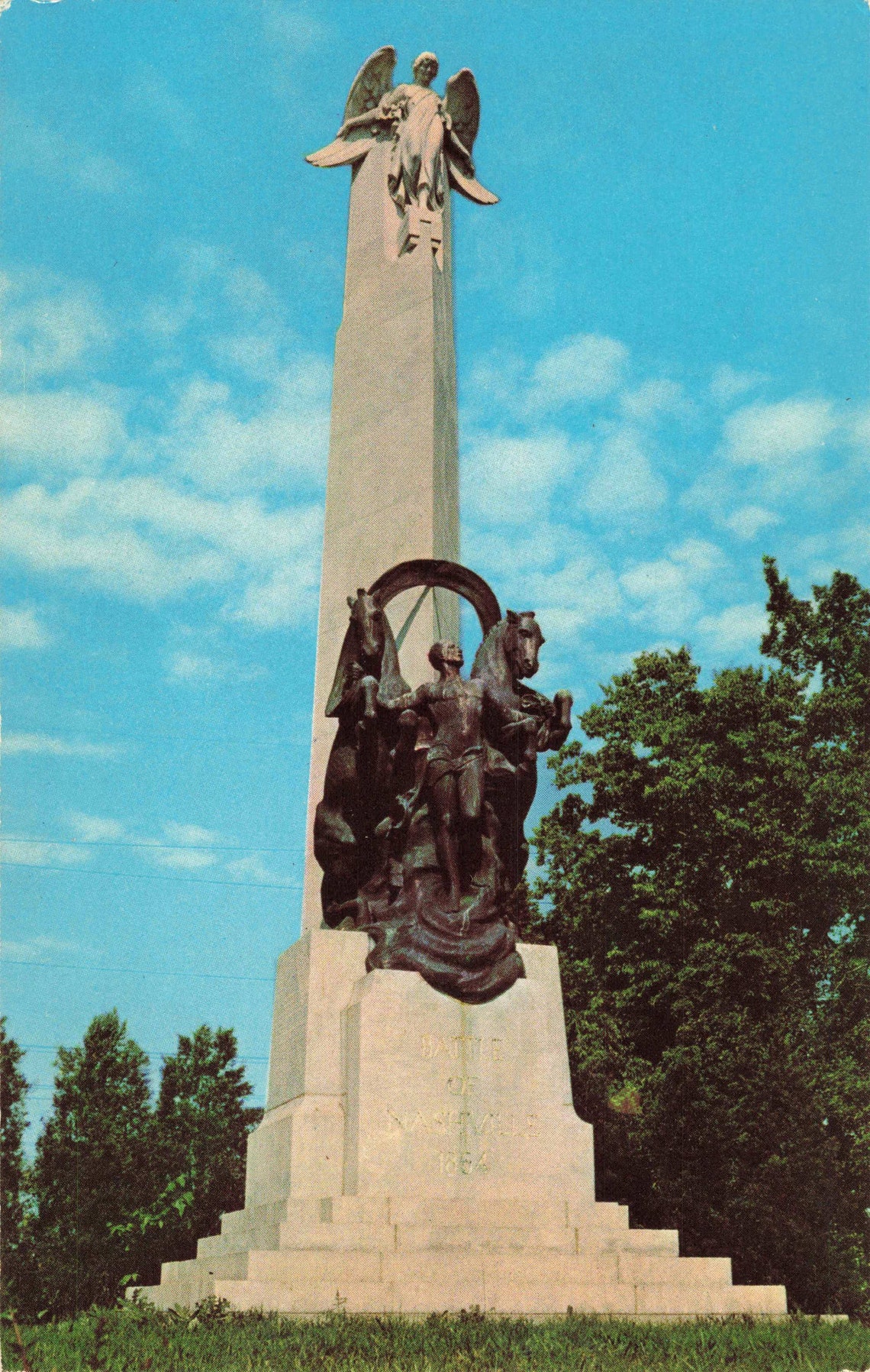 Postcard Battle of Nashville Monument Nashville Tennessee Etsy