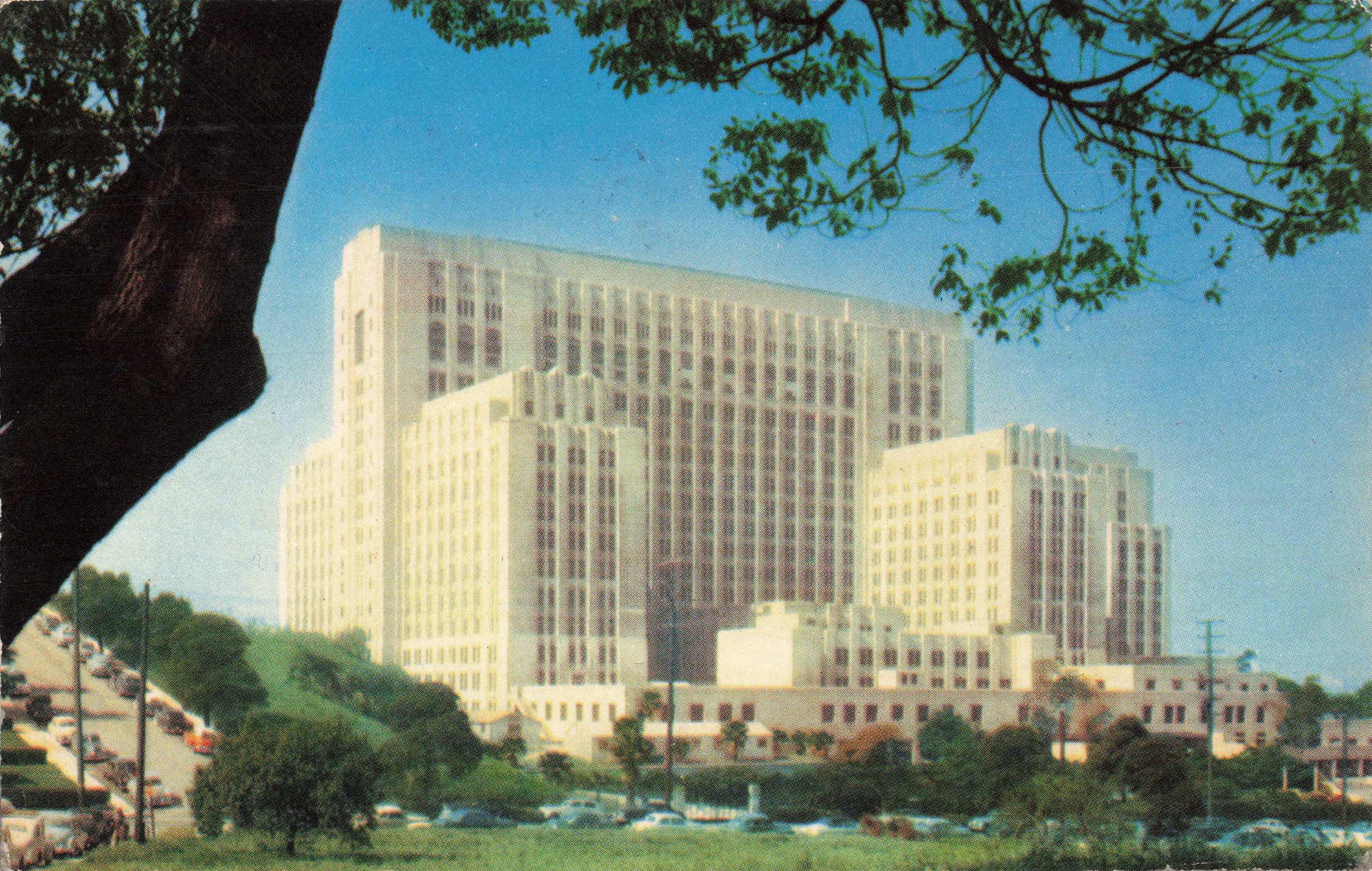 Ansichtkaart Los Angeles County General Hospital California Etsy