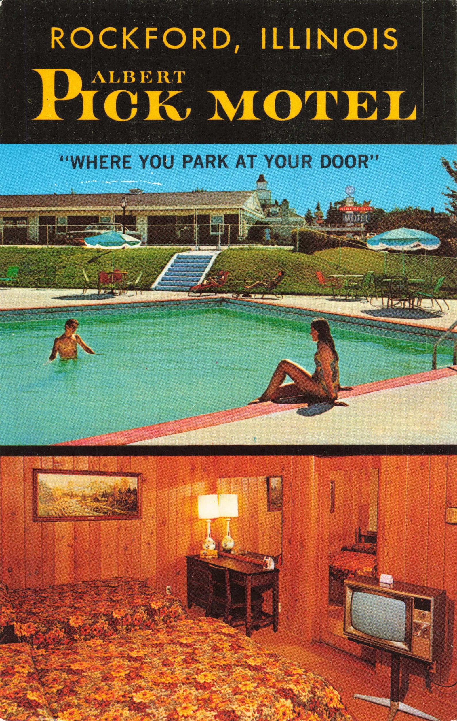 Postal Albert Pick Motel Rockford Illinois Etsy