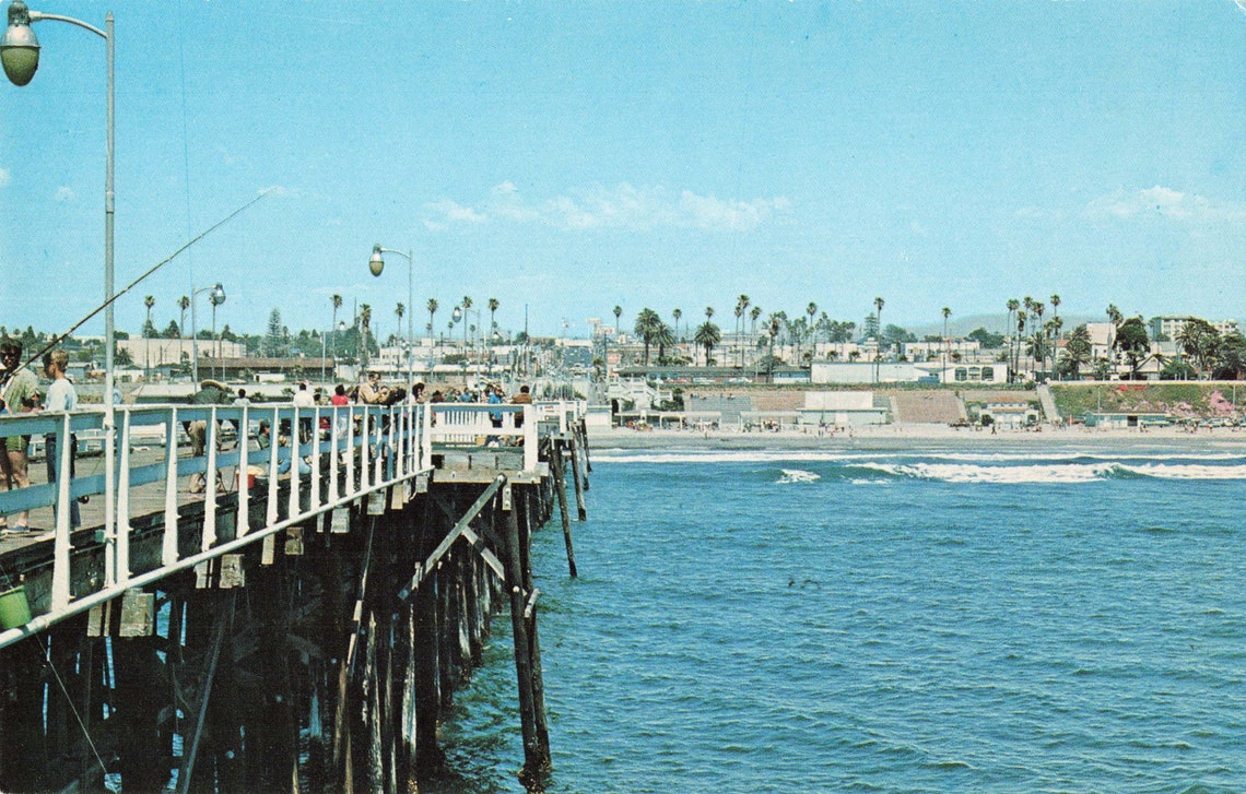 Postcard City of Oceanside California from the Pier Etsy