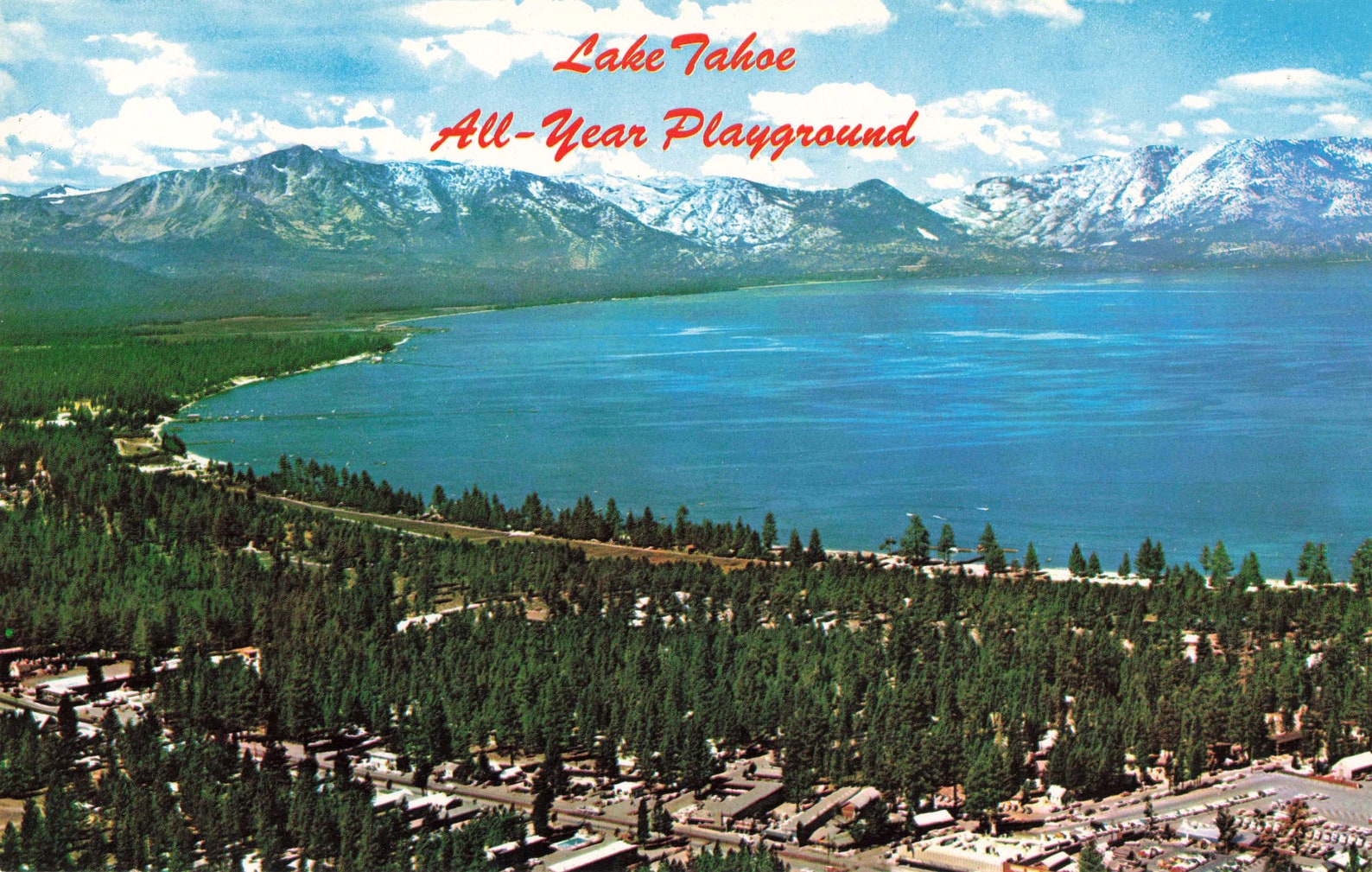 Postcard Aerial View of Stateline California and Nevada at Etsy