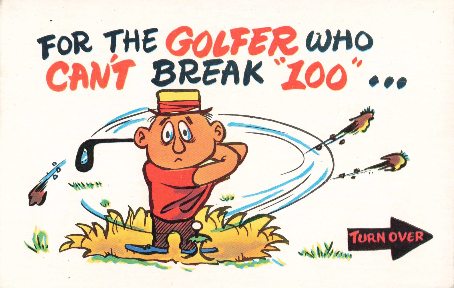 Postkarte Humor für den Golfer der nicht brechen kann 100 | Etsy