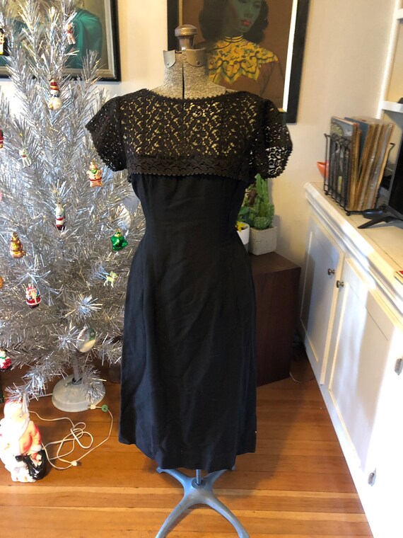 Vintage Black Illusion Dress