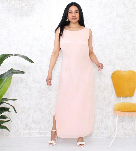 Pink Silk Maxi Dress Light and Airy 
