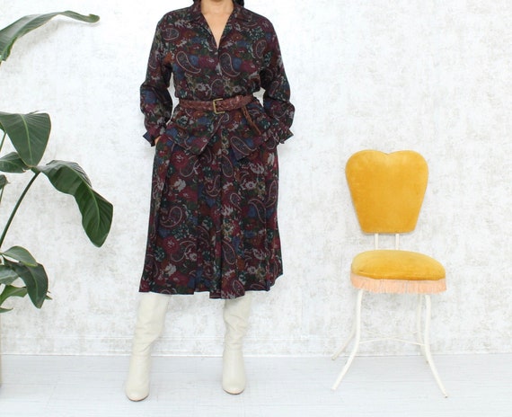 Vintage Retro Skirt-Set | Paisley Skirt and Blouse