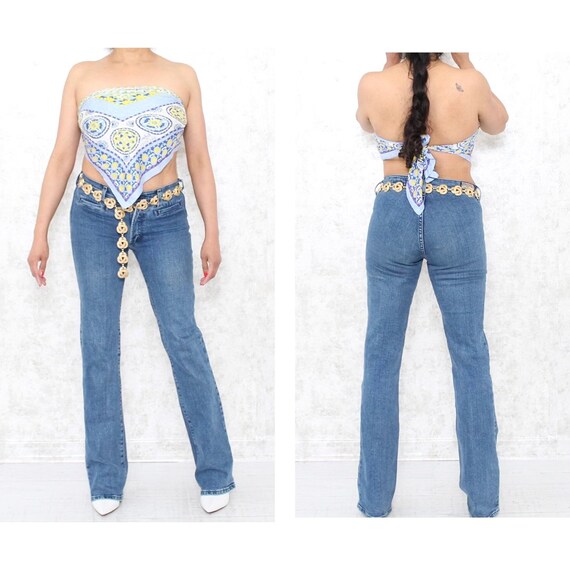 Y2K Low Rise Boot Cut Jeans Vintage Parasuco Stretchy Flared