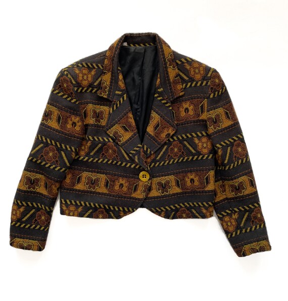 Southwestern Cropped Blazer, Vintage Women's Jack… - image 3