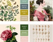 Paint Chip Cards, Vintage style Paint Cards, Vintage Ephemera, Digital Printable, Note Cards, Junk Journal Cards, Gift Tags, Paper Crafts