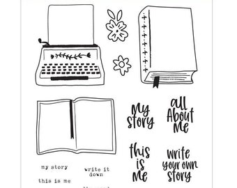 Simple Stories My Story Photopolymer Clear Cling Stamp Set