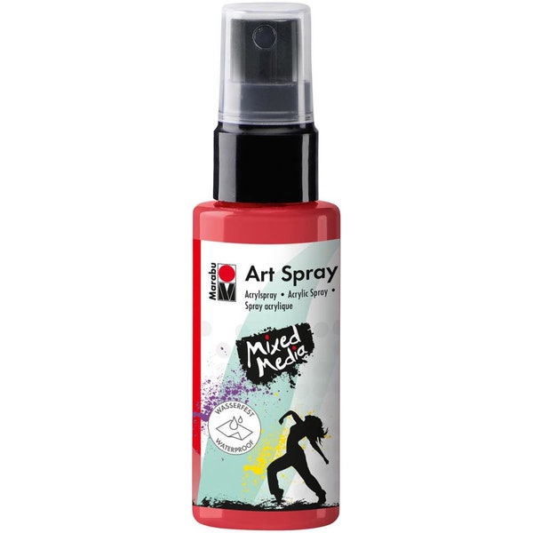 Marabu Art Spray, Flamingo, Acrylic Spray, Mixed Media, Waterproof, Art Journal, Paint Spray