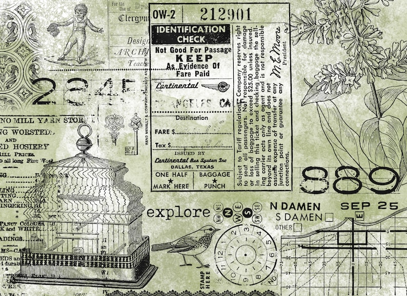 Vintage Collage Papers Vintage Paper Printable Vintage Etsy 日本