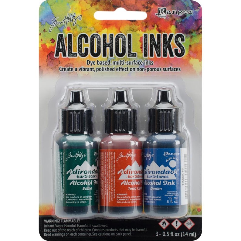 Set of 3 Tim Holtz Ranger Alcohol Inks Rustic Lodge