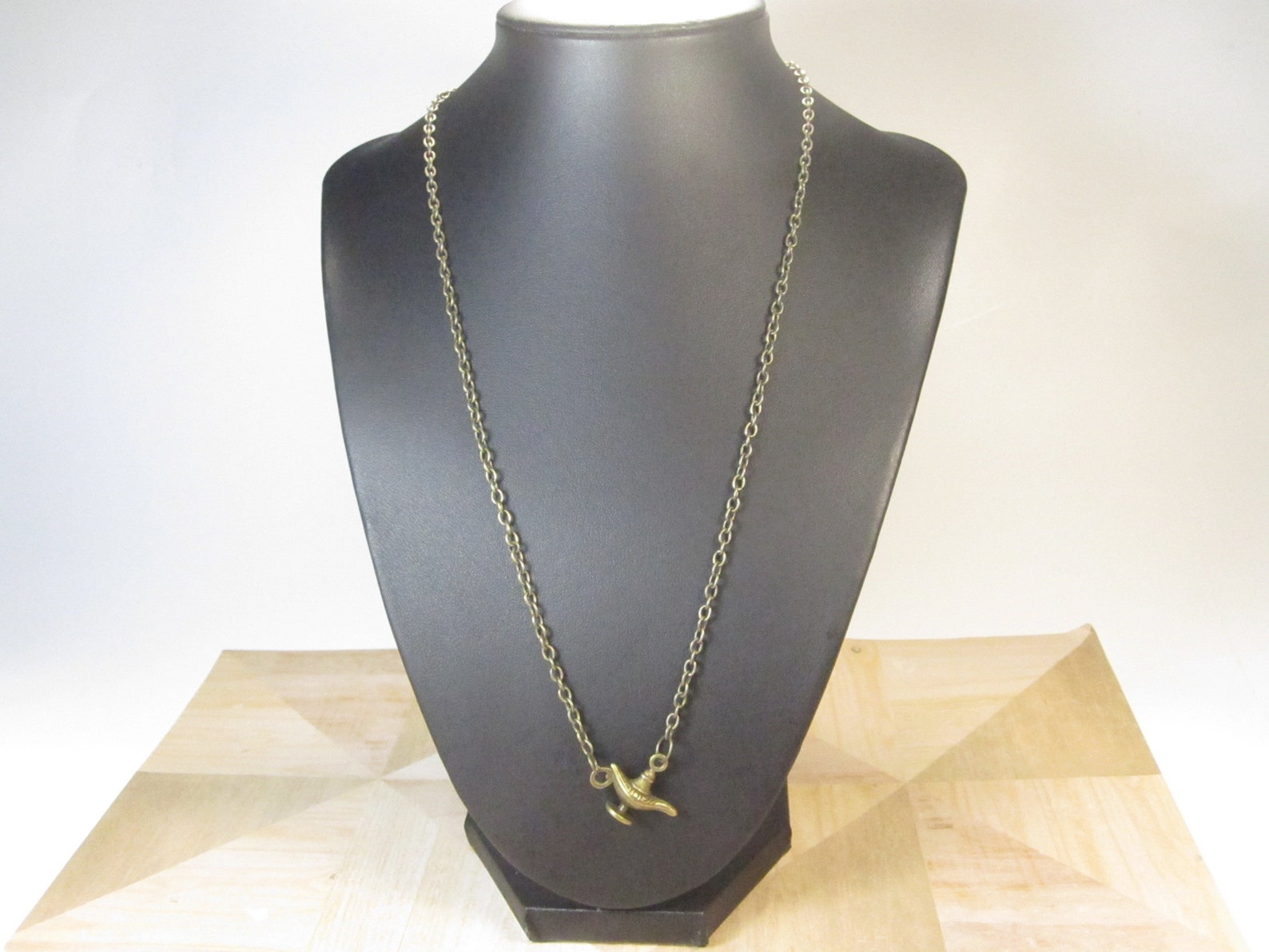 Oil lamp necklace pendant necklace bronze necklace chain Etsy