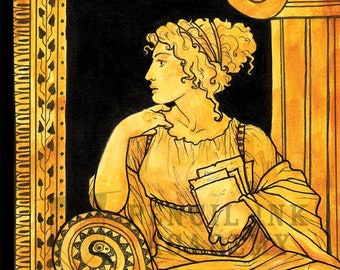Sappho portrait  |  PRINT |  She Persisted: Influential WOMEN in History Volume One