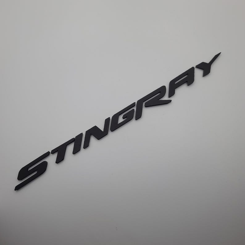 CORVETTE Letters With Backing , Emblem Matte Black Replacement Stingray ...