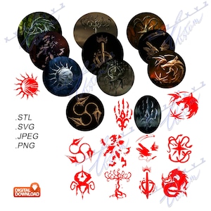 Witcher Media Download Pack Digital Content for Sublimation Stickers Tumblers 3D Prints Cricut