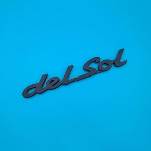 Del Sol Emblem with Backing for Honda Customization, Replacement, or Addition