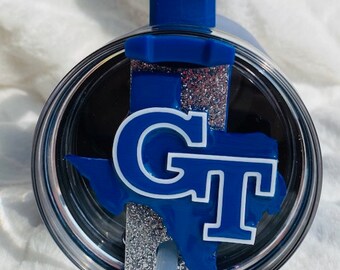 Gunter Stanley Toppers for tumbler, gift for girl , gift for daughter , gift for student , gift for mom TX Texas Tigers, Go Texan