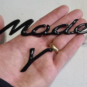 Custom Script Emblem for Tesla Model Y Emblem Replacement