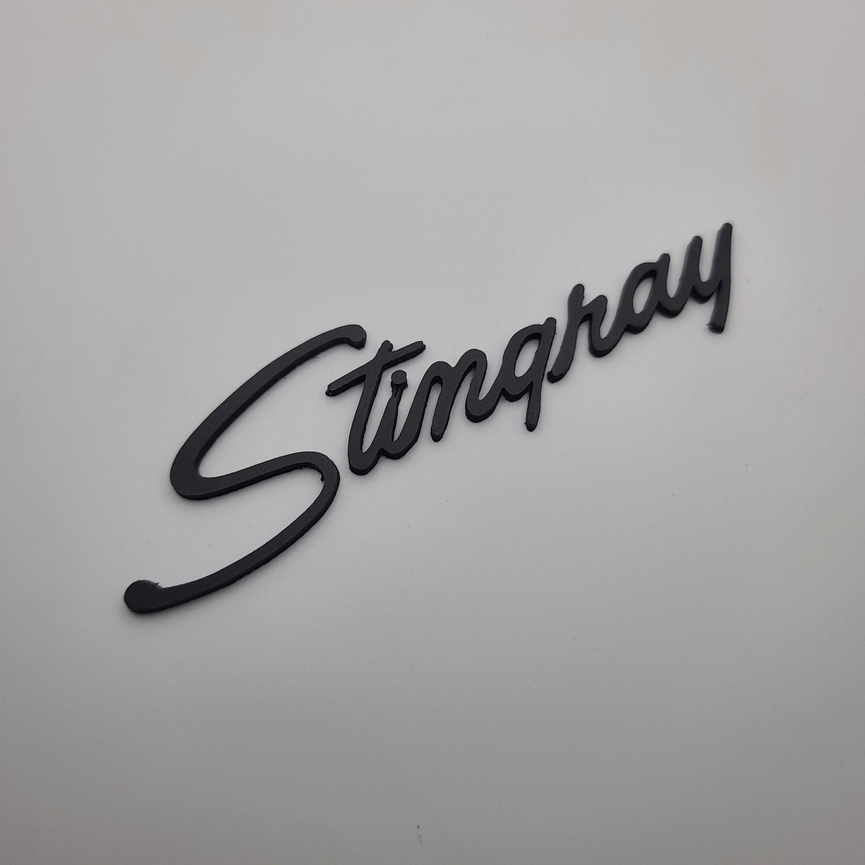 CORVETTE Letters With Backing , Emblem Matte Black Replacement Stingray ...