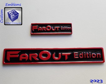 CUSTOM EDITION Emblem, Car Accessory, Design-Your-Own Edition Rectangle Badge , Show Car 3D sticker Badge