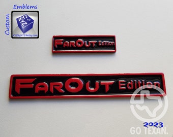 CUSTOM EDITION Emblem, Car Accessory, Design-Your-Own Edition Rectangle Badge , Show Car 3D sticker Badge Replacement