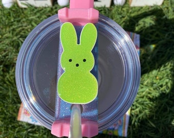 Bunny Rabbit Peep Stanley Toppers for tumbler, gift for child, gift for daughter , gift for student , gift for mom , Go Texan