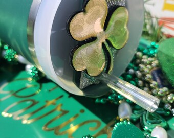 Clover Stanley Toppers for St. Patrick's Day, St Patty's day, gift for Irish, gift for mom , gift for girl tumbler charm, Go Texan