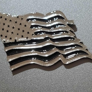 USA American Wehende Flagge Chrom Farbe Auto LKW Vaterländisches Emblem, Automaskottchenverzierungslogo