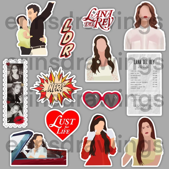 Lana Del Rey NFR Sticker  Cute laptop stickers, Lana del rey