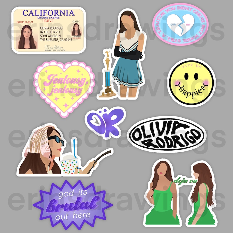 SOUR Olivia Rodrigo Sticker Pack image 2