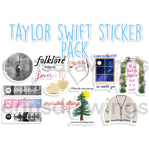 Taylor Swift Sticker Pack | Etsy