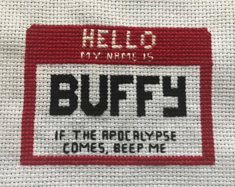 Hello...Buffy Cross Stitch Pattern ONLY