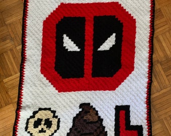 Deadpool Handmade Throw Graphghan