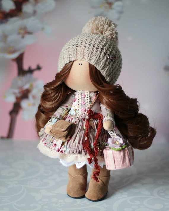 Ringlet doll interior doll Handmade item textile doll handmade | Etsy