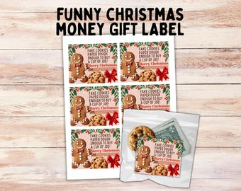 Funny Christmas Cash Gift, Printable Stocking Stuffer DIY, Coworker Holiday Gift, College Survival Gift, Last Minute Money Gift Teens Tweens