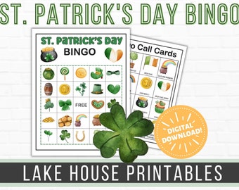 St. Patrick's Day Bingo, Printable Party Game