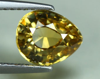 2.21 Cts_excellent Diamond Sparkle_100 % Natural Unheated Yellow Zircon_srilanka
