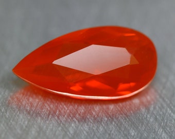 1.00 Cts_loose Stone_100 % Natural Untreated Mexican Reddish Orange Fire Opal