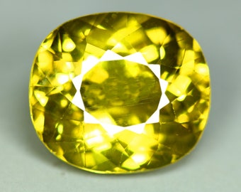 8.94 Cts_ravishing Best Color_100% Natural Unheated Canary Yellow Apatite_brazil