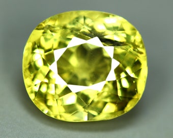 6.48 Cts_great !! Best Color_100 % Natural Unheated Canary Yellow Apatite_brazil