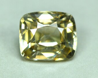 2.07 Cts_excellent Diamond Sparkle_100 % Natural Unheated Yellow Zircon_srilanka