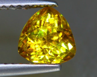 1.34 Cts_Great Diamond Sparkle_100 % Natural Unheated Golden Yellow Sphalerite