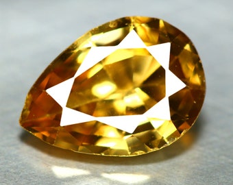 2.44 Cts_excellent Diamond Sparkle_100 % Natural Unheated Yellow Zircon_srilanka